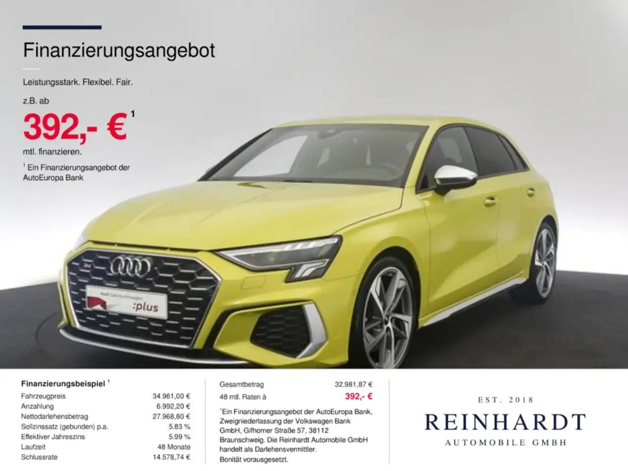 Audi S3 SPORTBACK LED/DAB/2-ZONEN/NAVI+/VC+/SHZ./KAM. — Hagen