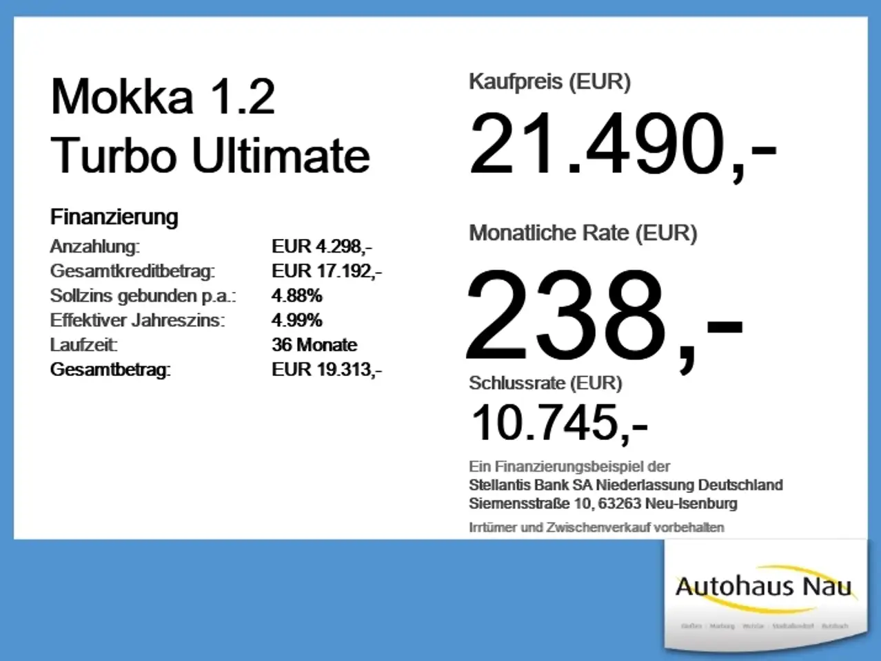 Opel Mokka 1.2 Turbo Ultimate inkl. Inspektionspaket — Vehicle gallery 6