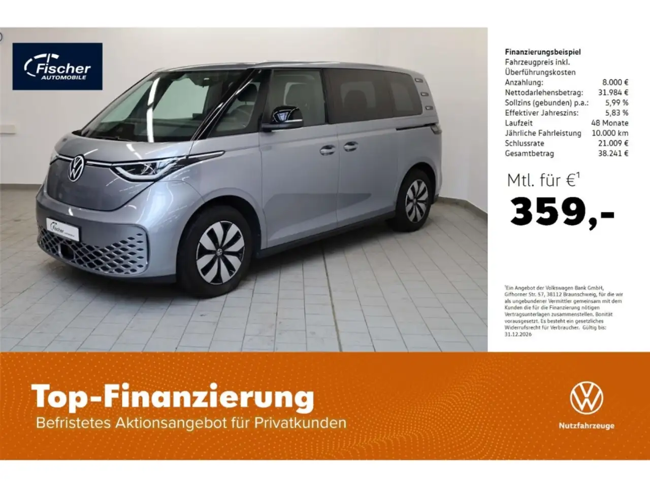 Volkswagen ID. Buzz Pro 77kWh App-Connect/LED/SH/Climatr. — Amberg