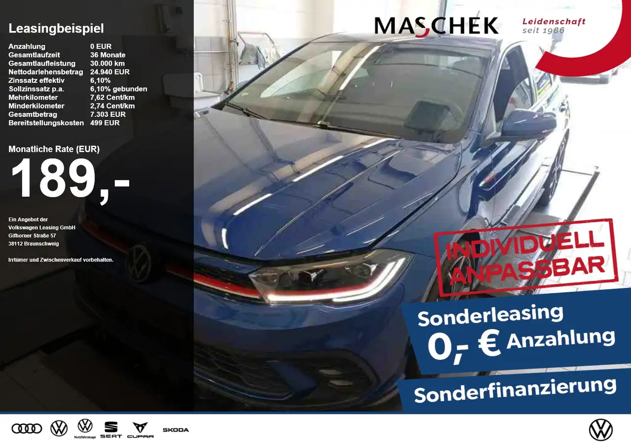 Volkswagen Polo GTI 2.0 TSI Matrix ACC Faro18 IQ Drive Sitzh — Wackersdorf