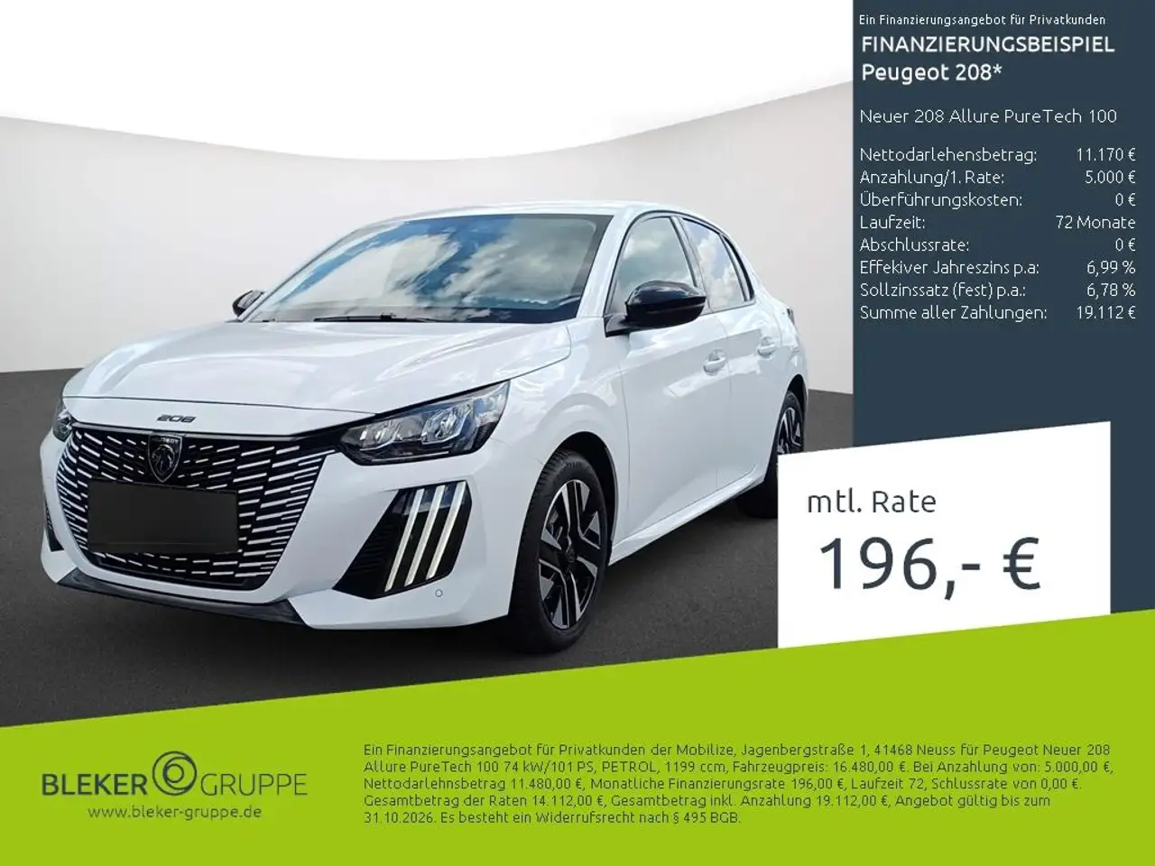 Peugeot 208 Neuer 208 Allure PureTech 100 — Stuhr