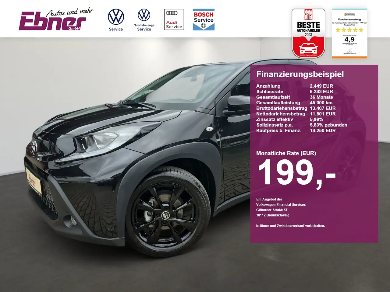 Toyota Aygo X PLAY DESIGN VVT-i ACC+KAMERA+NAVI-APP+15 ALU! — Albbruck