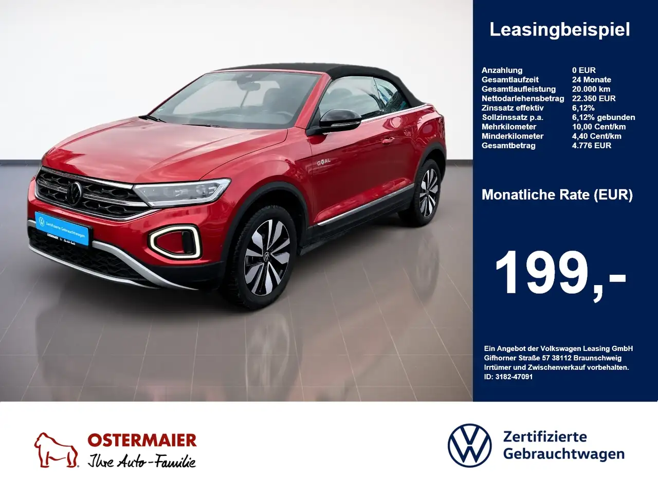 Volkswagen T-Roc Cabriolet GOAL 1.0TSI 116PS ACC.5J-G.KAMERA.NAVI+V — Straubing