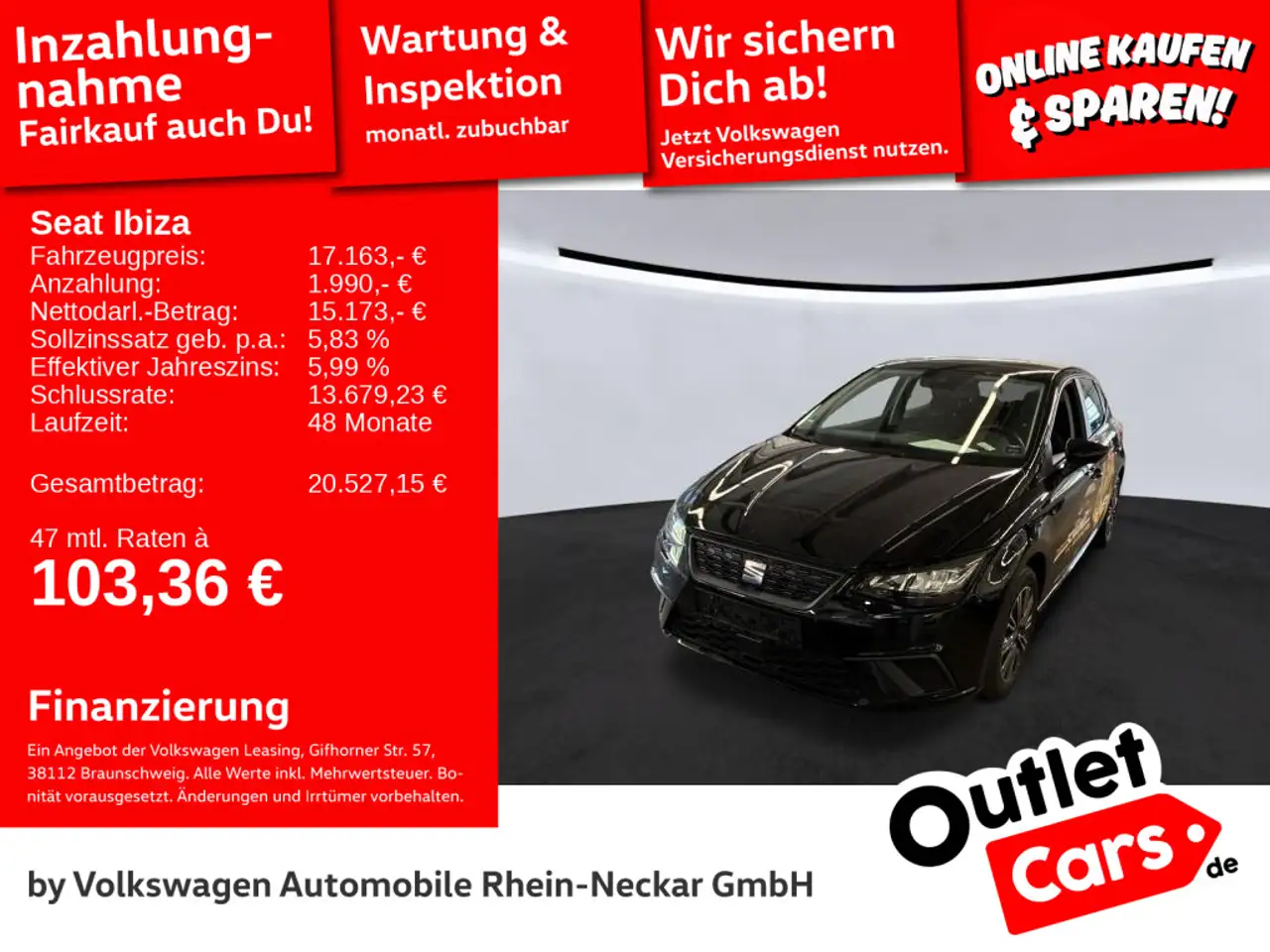 SEAT Ibiza 1.0 TSI Black Automatik Kamera LED Klima U — معرض صور السيارة 2