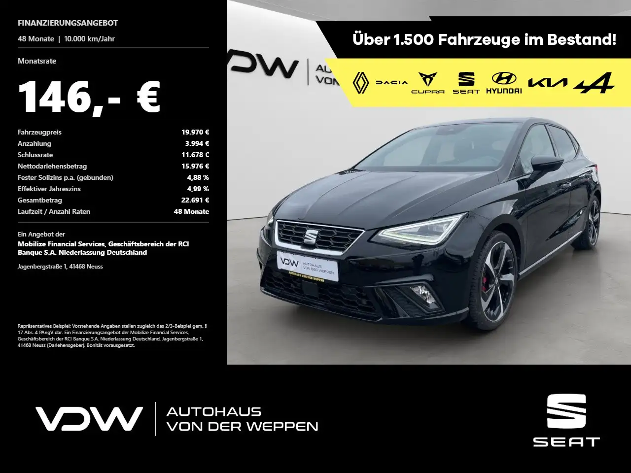 SEAT Ibiza FR TSI DSG FullLink Kamera SHZ ACC Kessy Klima — Friesenheim