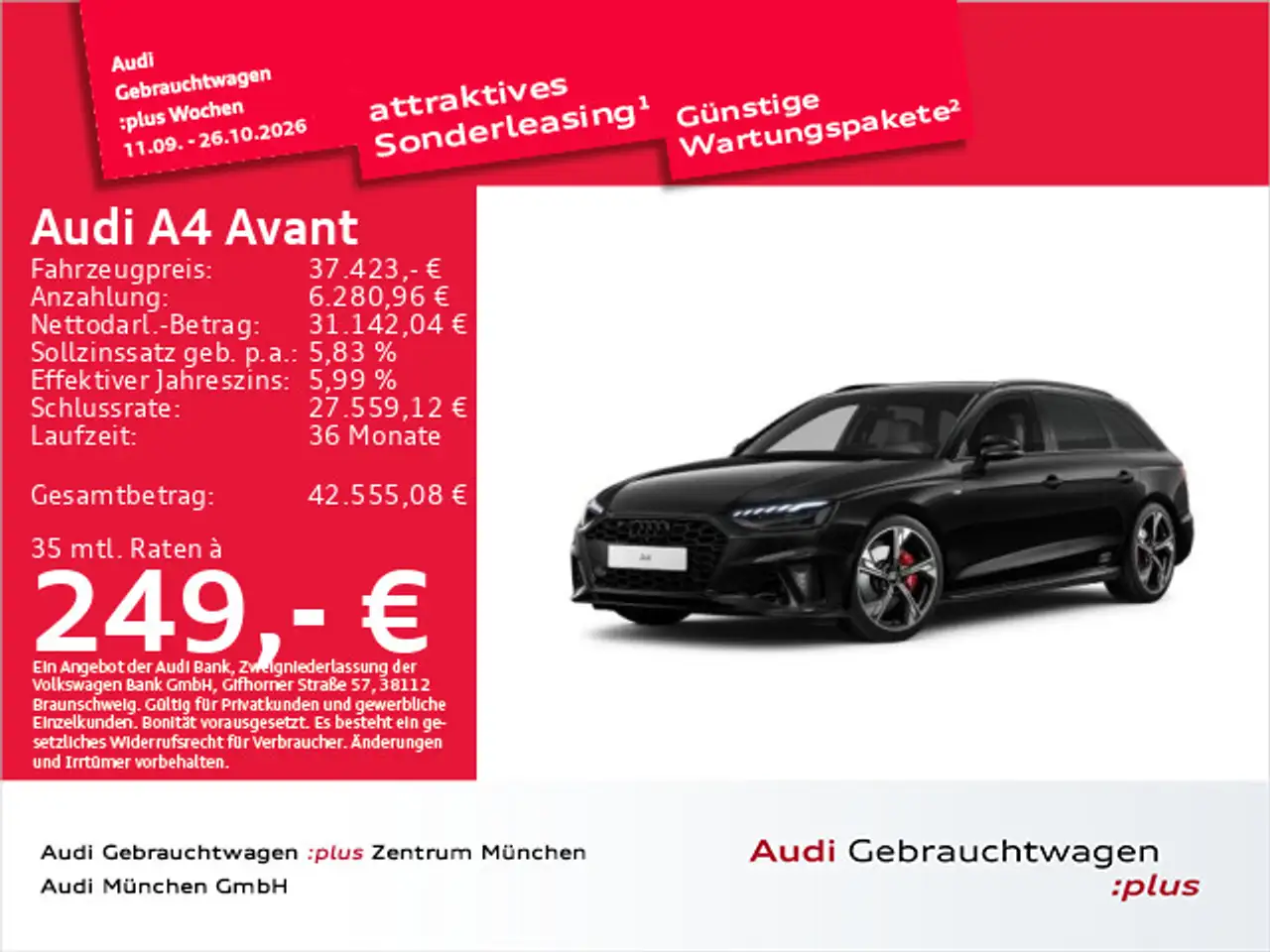 Audi A4 40 TFSI S tronic S line competition ACC — Eching