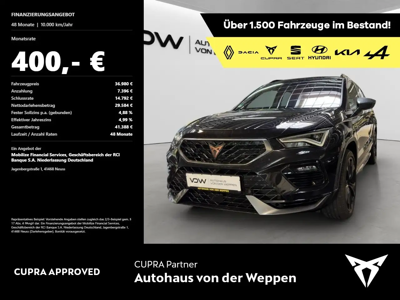 CUPRA Ateca VZ 4Drive/SHZ/360-Grad/El.Heckklappe/Beats Klima — Heilbronn