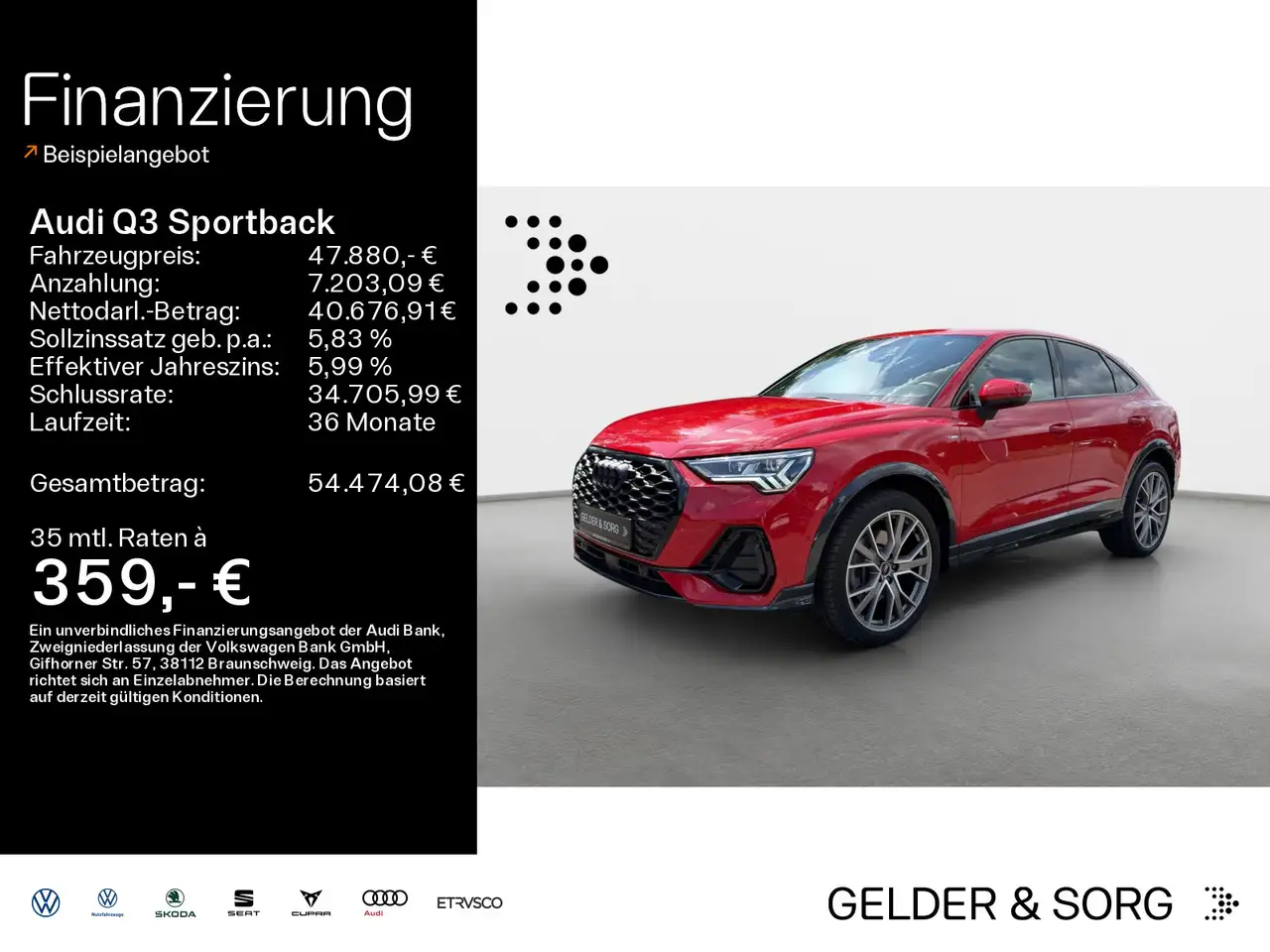 Audi Q3 S line 45 TFSI quattro AHK*RFK*Matr — Ebern