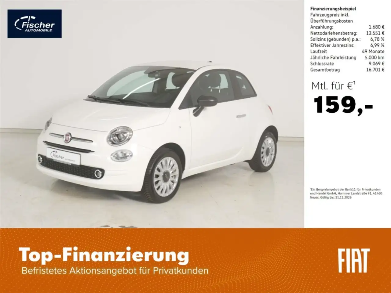 Fiat 500 1.0 GSE Hybrid Dolcevita 6-Gg. Komfort/Alu — Pilsach