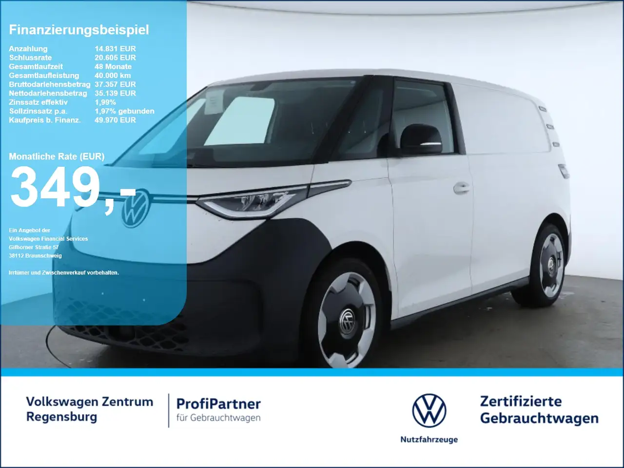 Volkswagen ID. Buzz Cargo Pro | 84 kWh R-KAMERA NAVI AHK — Regensburg