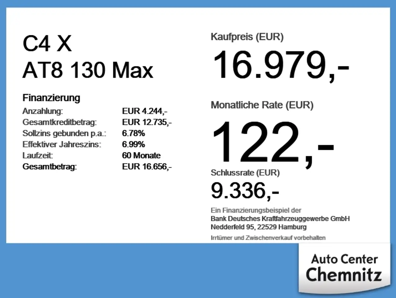 Citroen C4 X AT8 130 Max HUD/LED/Navi/SHZ/PDC/Kamera — Vehicle gallery 6