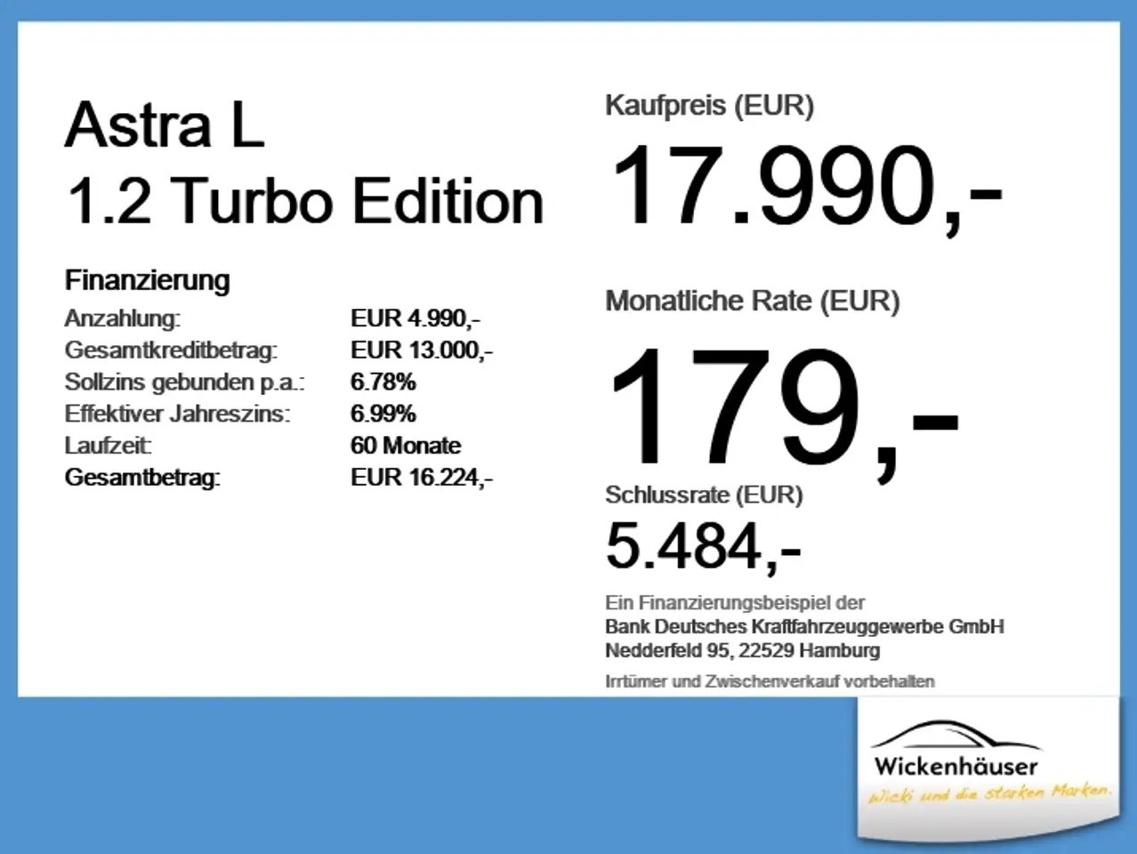 Opel Astra L 1.2 Turbo Edition LED+SHZ+Fernlichtass. — Vehicle gallery 6