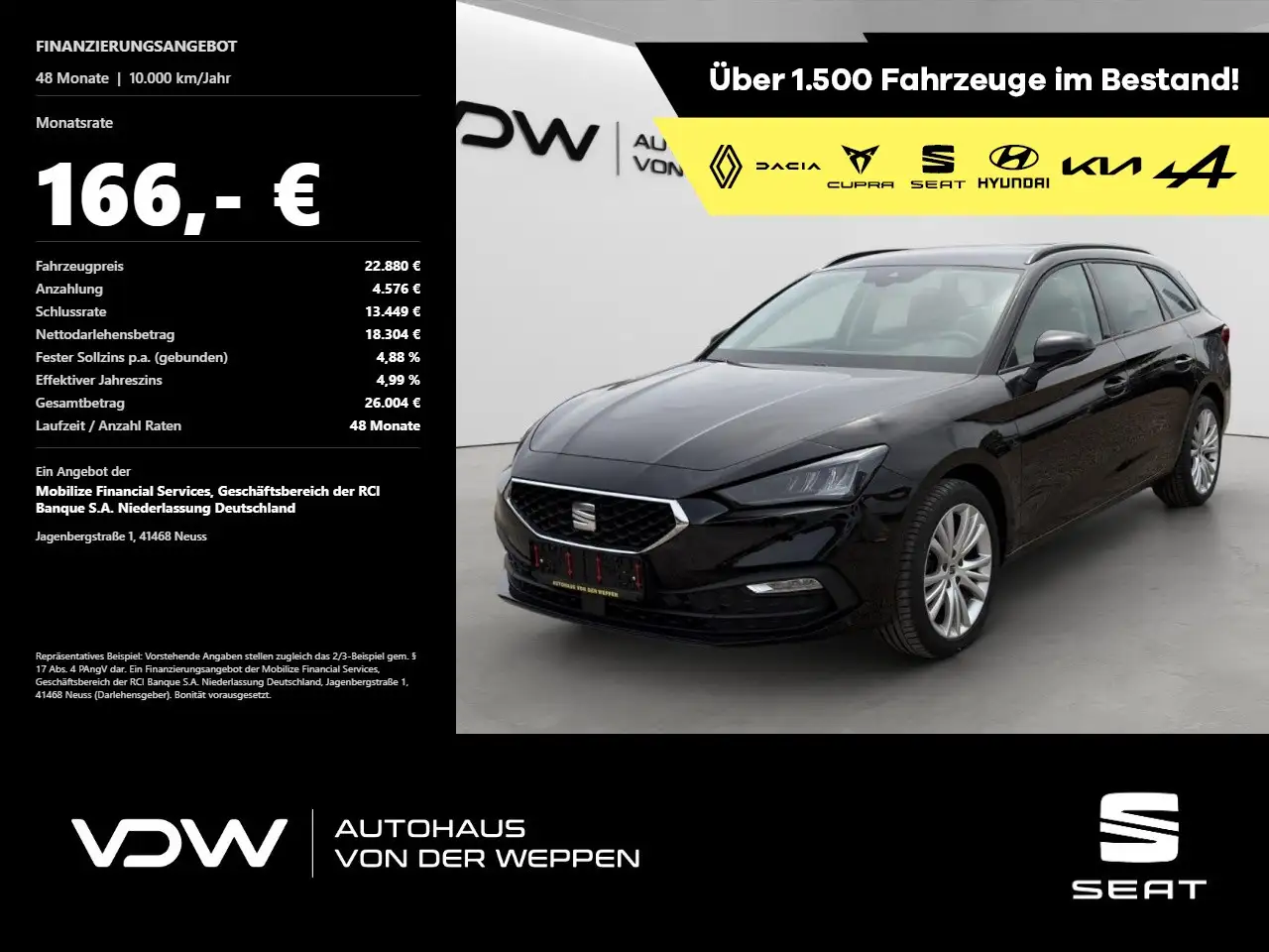 SEAT Leon Sportstourer 1.5 TSI 85 kW Style Edition Klima — Friesenheim
