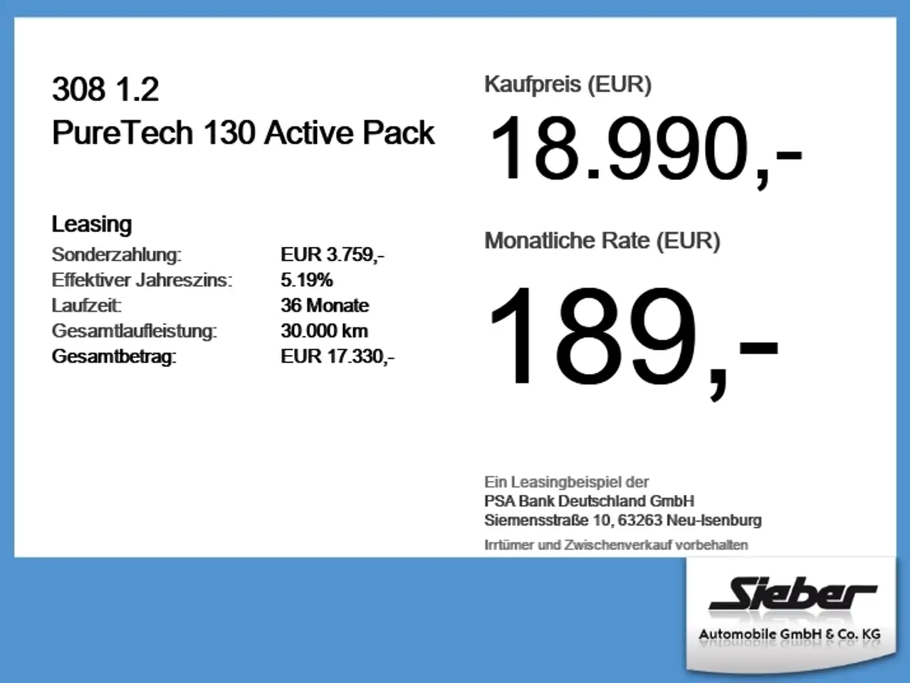Peugeot 308 1.2 PureTech 130 Active Pack *Sitzheizung*PDC — معرض صور السيارة 6