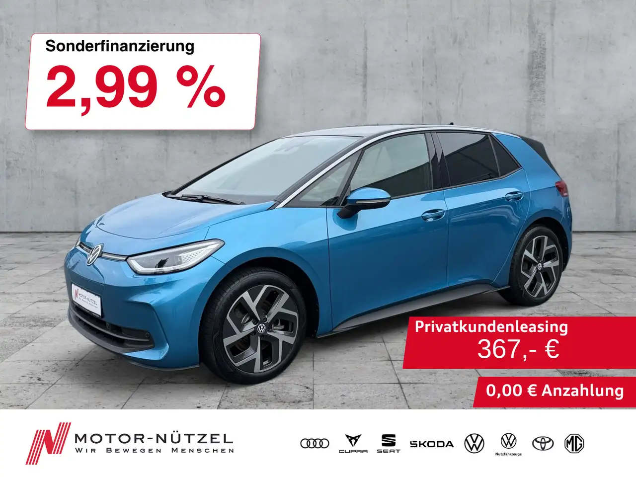 Volkswagen ID.3 150 kW Pro MOVE FACELIFT AHK+PANO+HuD+360° — Hof