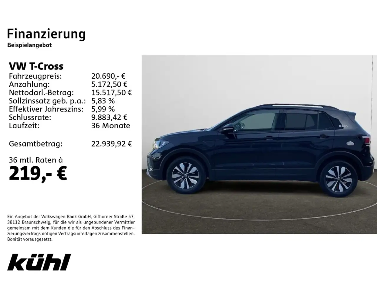 Volkswagen T-Cross 1.0 TSI Goal Navi,AHK,Kamera,SHZ., — Galería del vehículo 2