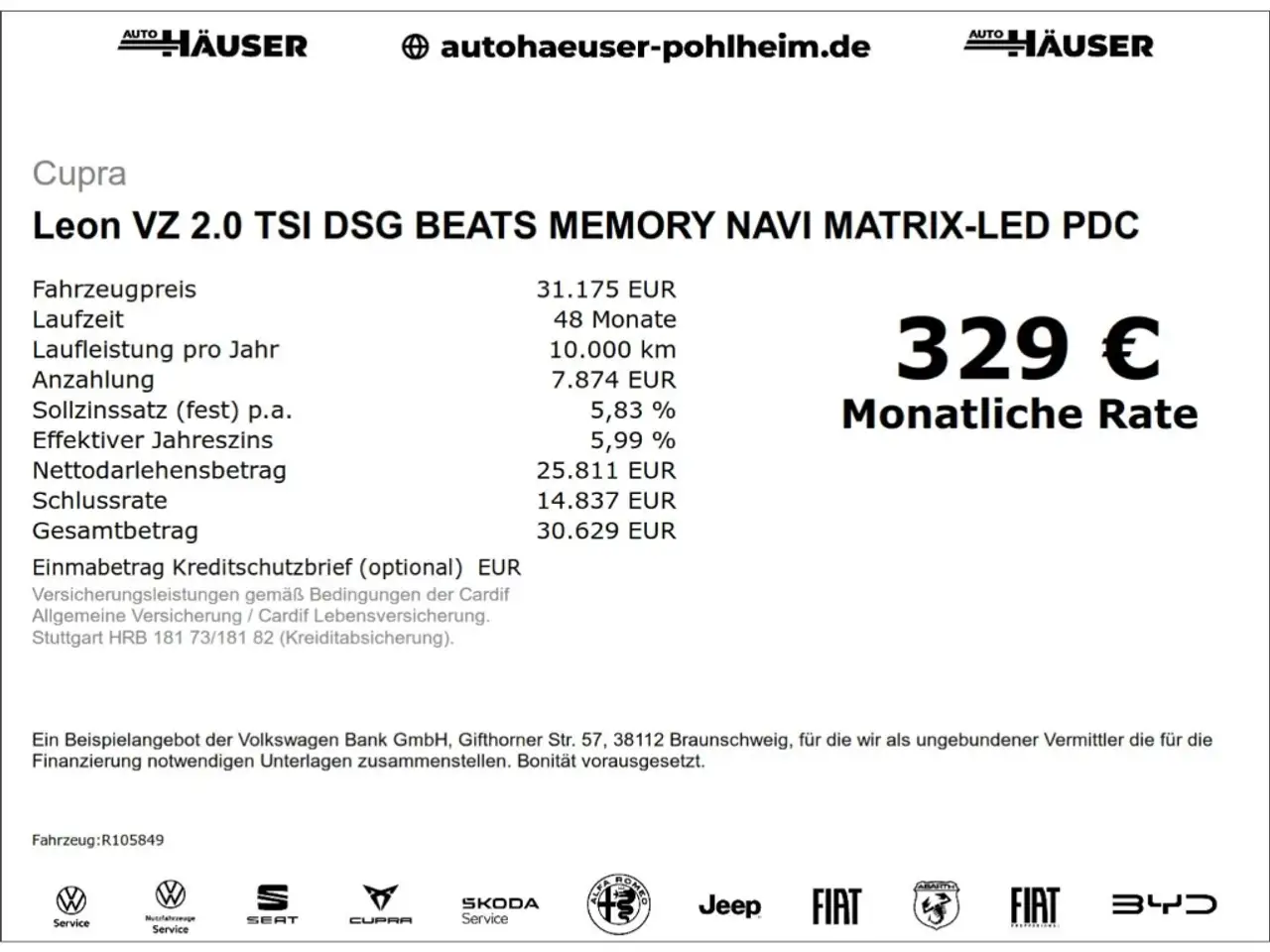 CUPRA Leon VZ 2.0 TSI DSG BEATS MEMORY NAVI MATRIX-LED PDC — معرض صور السيارة 2