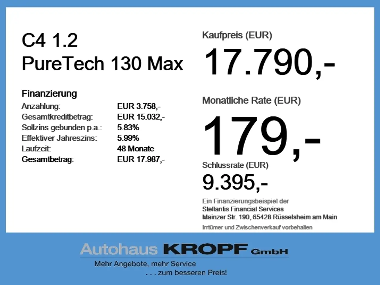 Citroen C4 1.2 PureTech 130 Max LED+Navi+SHZ+2xKlima+LM — Galerie du véhicule 6