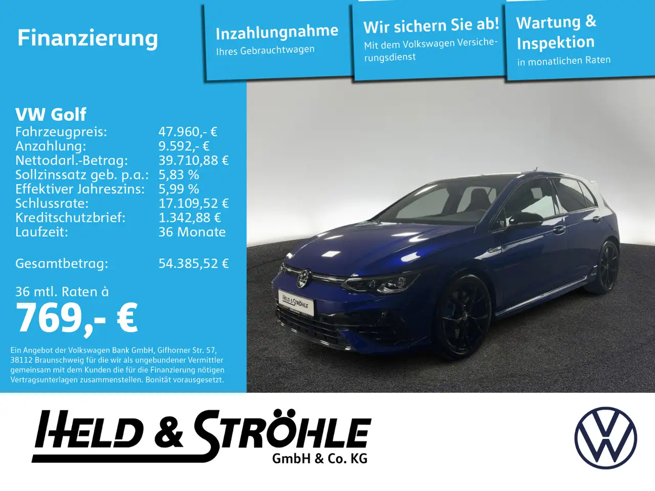 Volkswagen Golf R Performance IQ.LED PANO LEDER 19" BLACK — Neu-Ulm