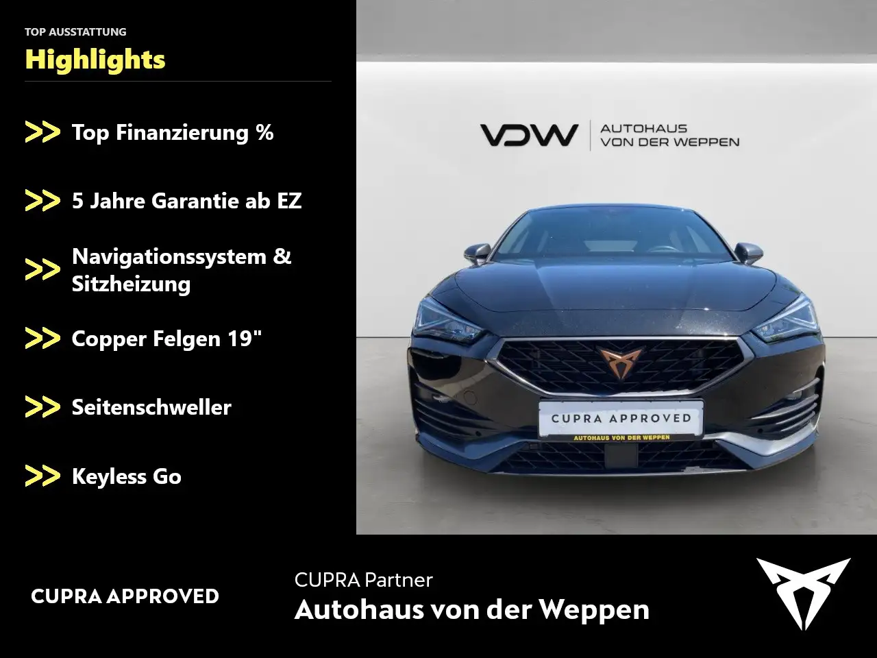 CUPRA Leon TSI DSG VZ 5JGar Navi SHZ Keyless Totwinkel — Galería del vehículo 2
