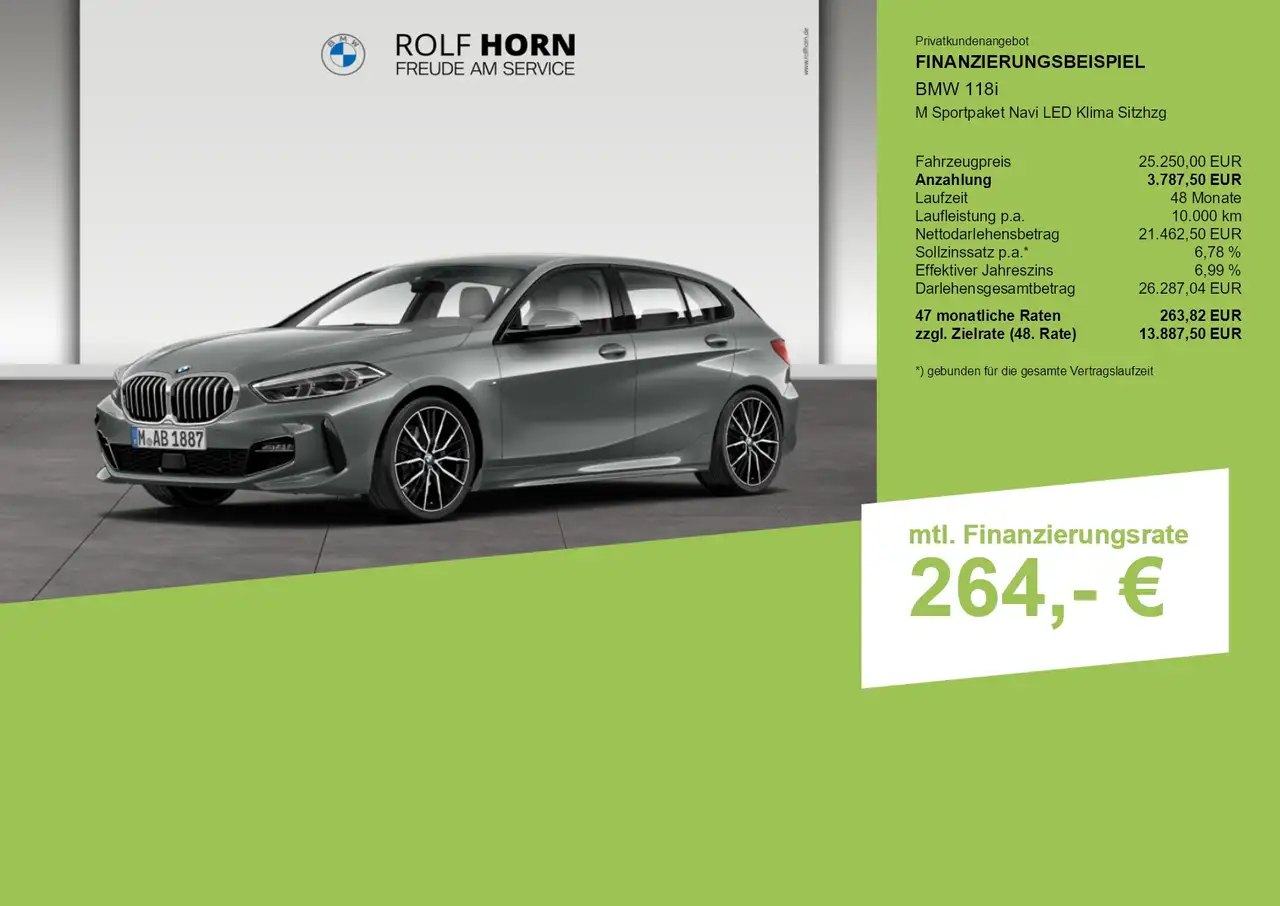 BMW 118 i M Sportpaket Navi LED Klima Sitzhzg — Galerie du véhicule 3
