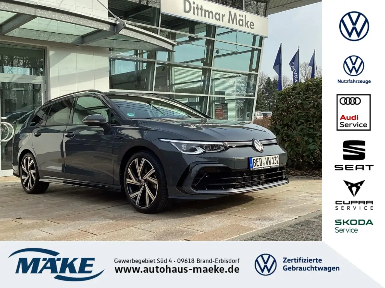Volkswagen Golf Variant R-Line 2.0 TSI DSG ACC LED AHZV NAV RFK — Brand-Erbisdorf