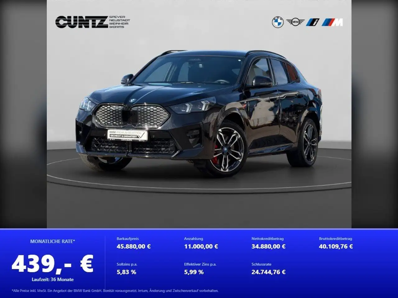 BMW iX2 xDrive30 M Sport Pro Anhängerk. Panoramadach Harma — Worms