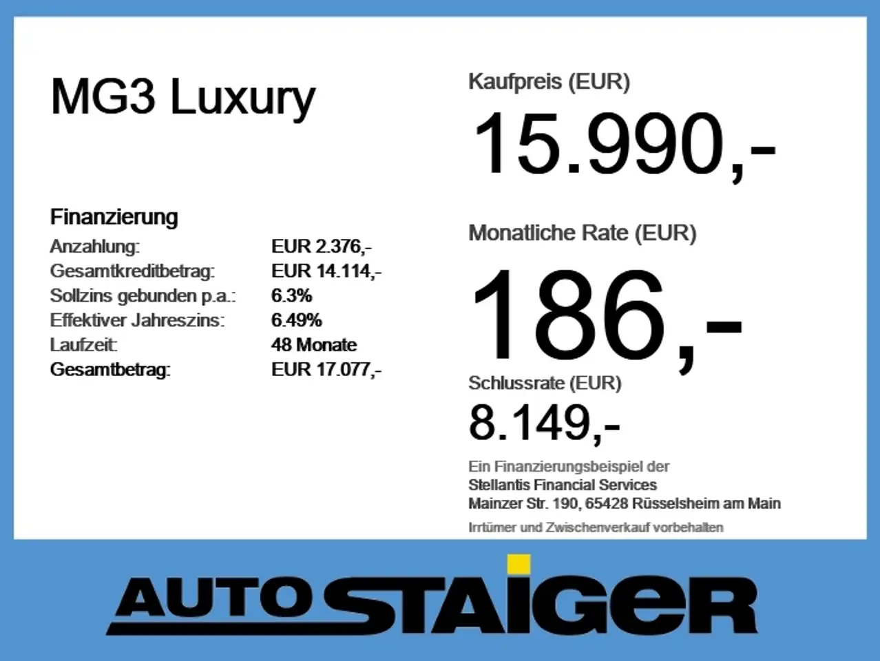 MG MG3 Luxury ACC+LED+Navi+SHZ+360+Fernlichtass.+LM — معرض صور السيارة 6