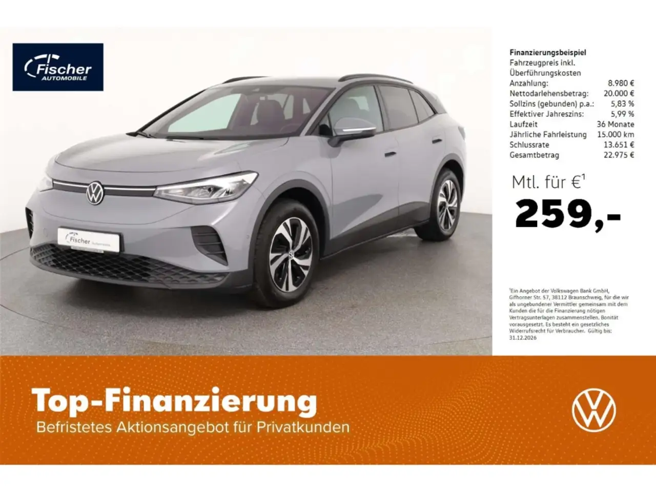 Volkswagen ID.4 Pure 55kWh NAV/LED/RFK/ACC/W-Pumpe/Kessy/SH — Neumarkt