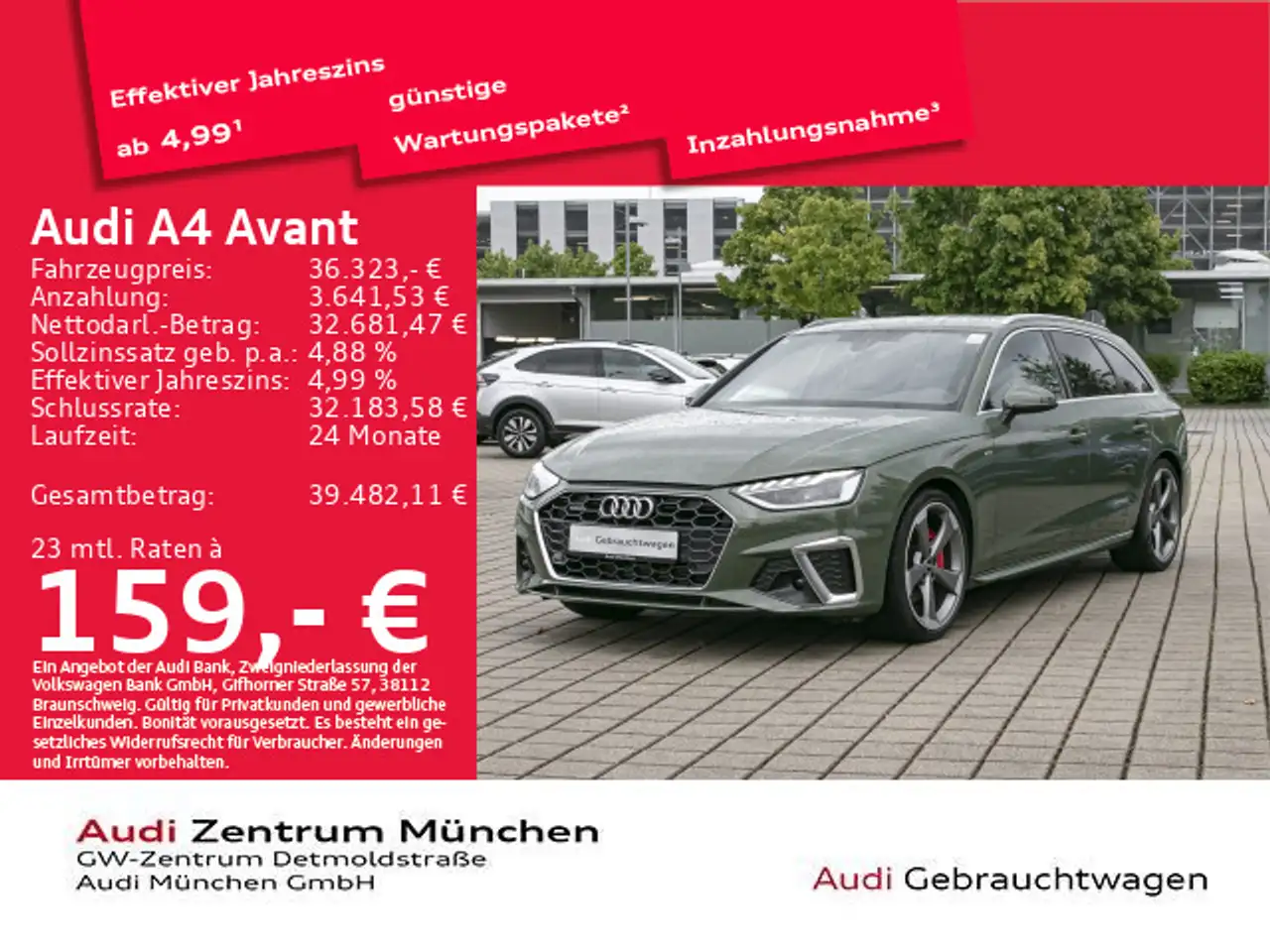 Audi A4 40 TFSI qu. S tronic 2x S line Matrix/V — München