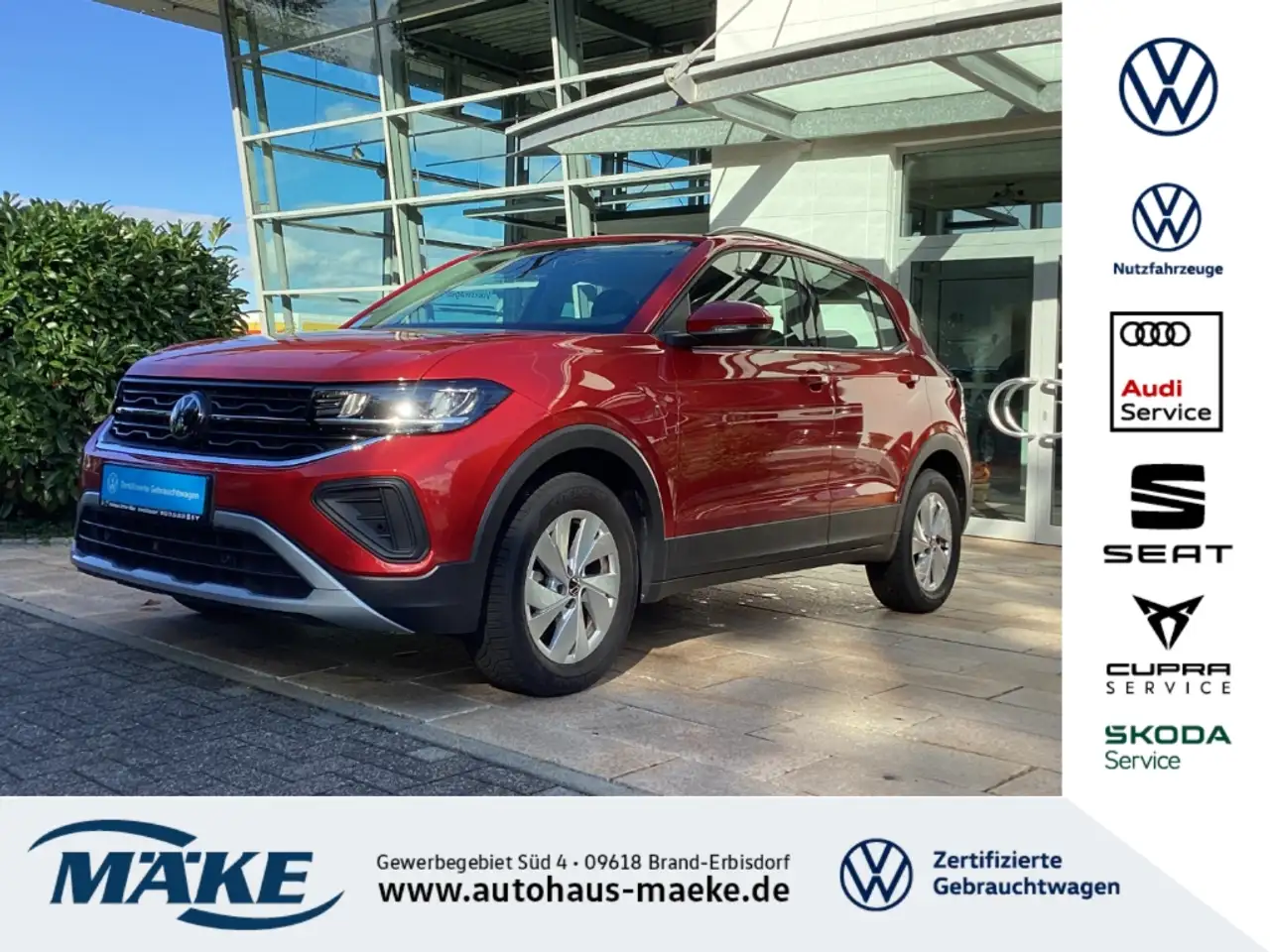Volkswagen T-Cross Life 1.0 TSI AHK NAV RFK ACC ALU APP LED — Brand-Erbisdorf