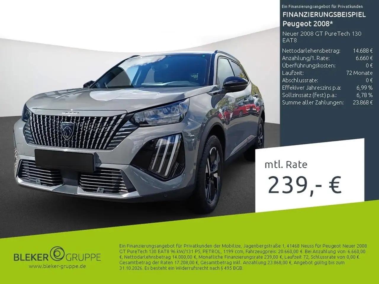 Peugeot 2008 Neuer 2008 GT PureTech 130 EAT8 — Dülmen