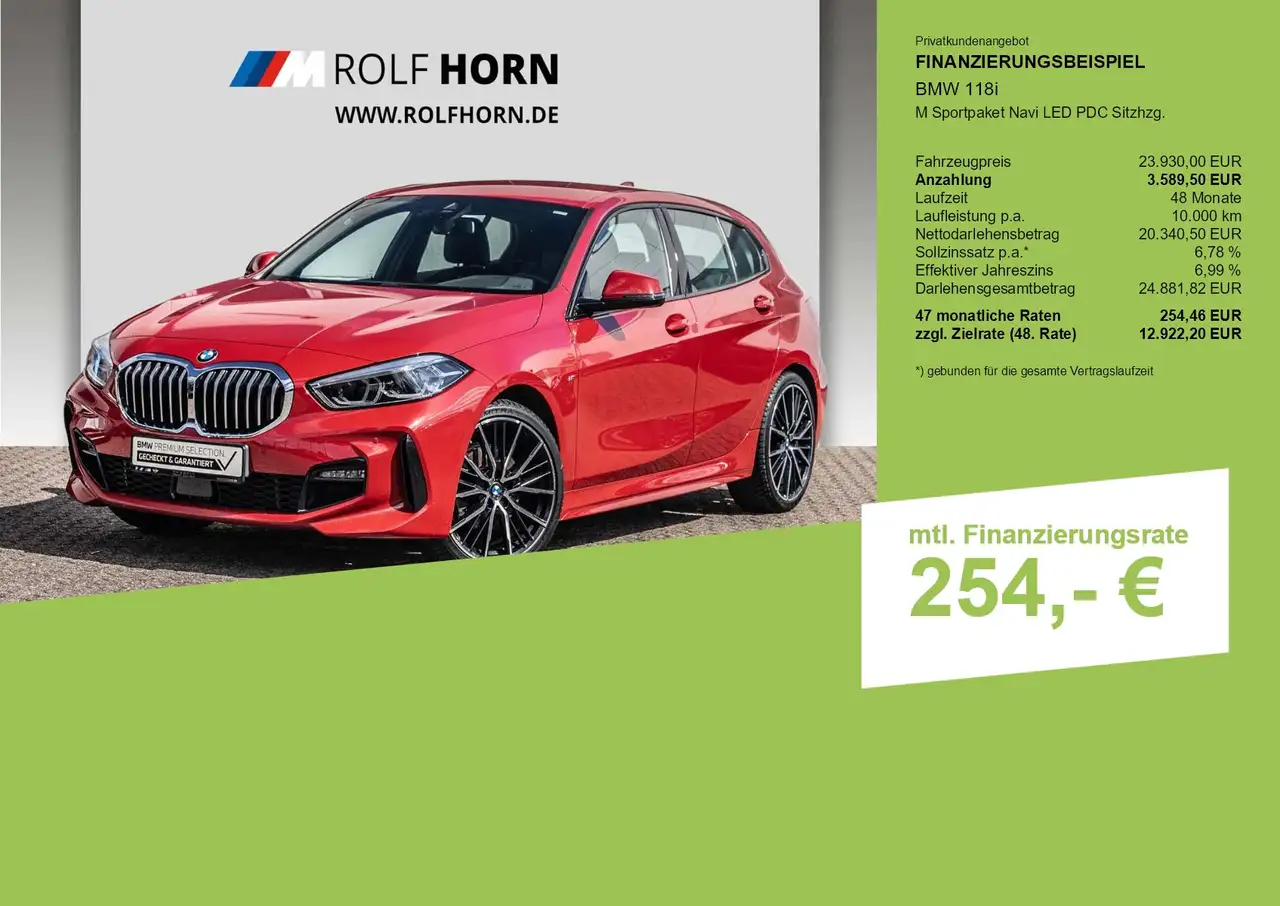 BMW 118 i M Sportpaket Navi LED PDC Sitzhzg. — معرض صور السيارة 3
