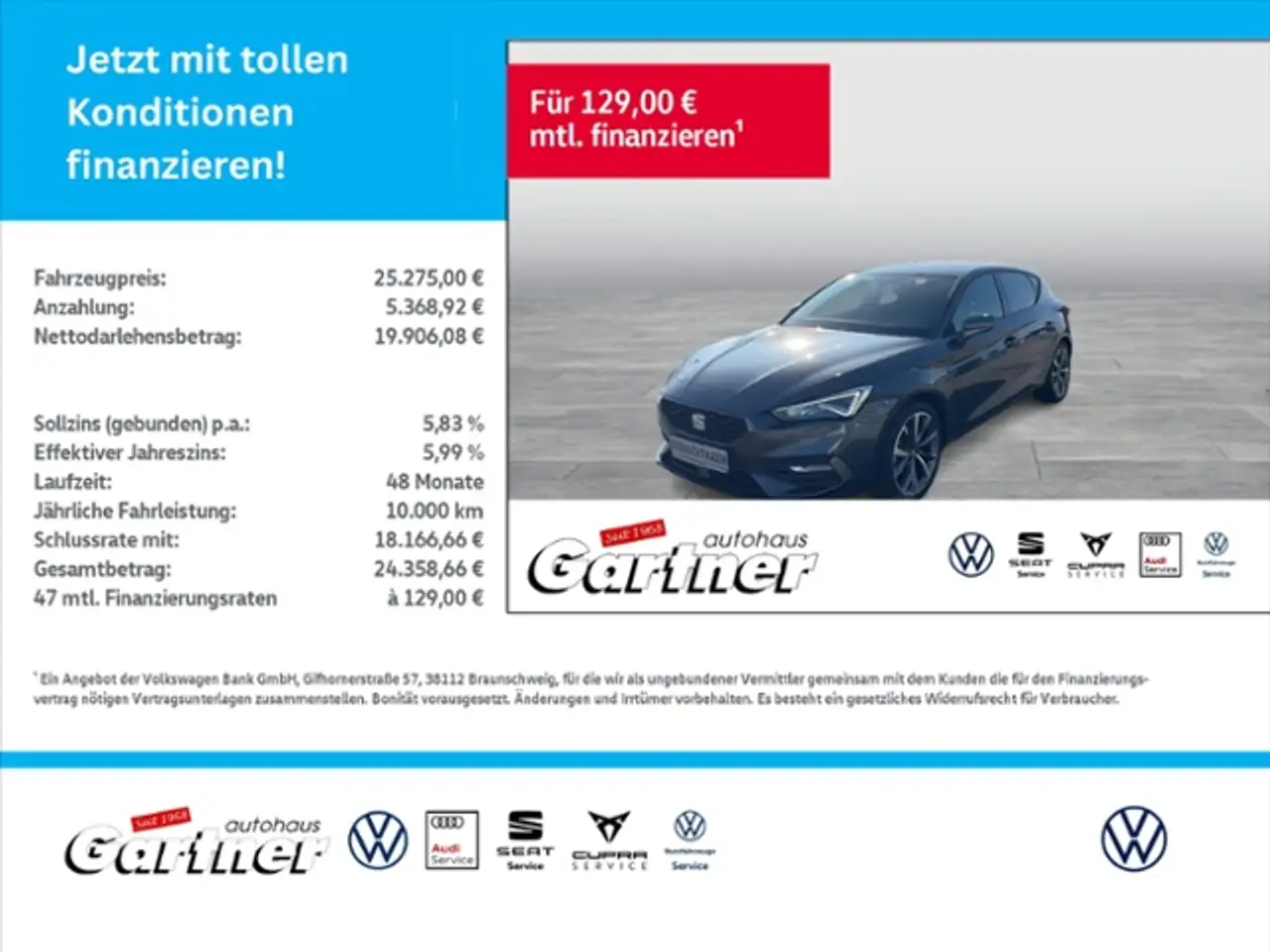 SEAT Leon FR 1.5eTSI DSG NAVI AHK KAMERA SHZG LED KLIMA ALU — Eiselfing bei Wasserburg