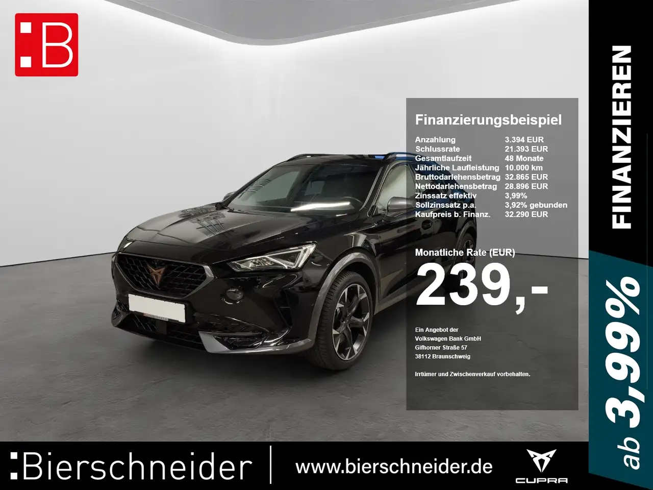 CUPRA Formentor 2.0 TSI DSG 4Drive VZ LED+NAVI+TOPVIEW+19 — Regensburg