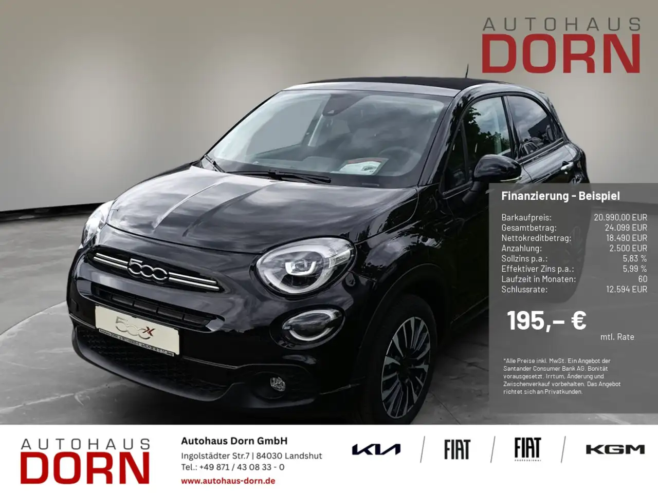 Fiat 500X Dolcevita 1.5 GSE Hybrid mit Faltdach — Landshut