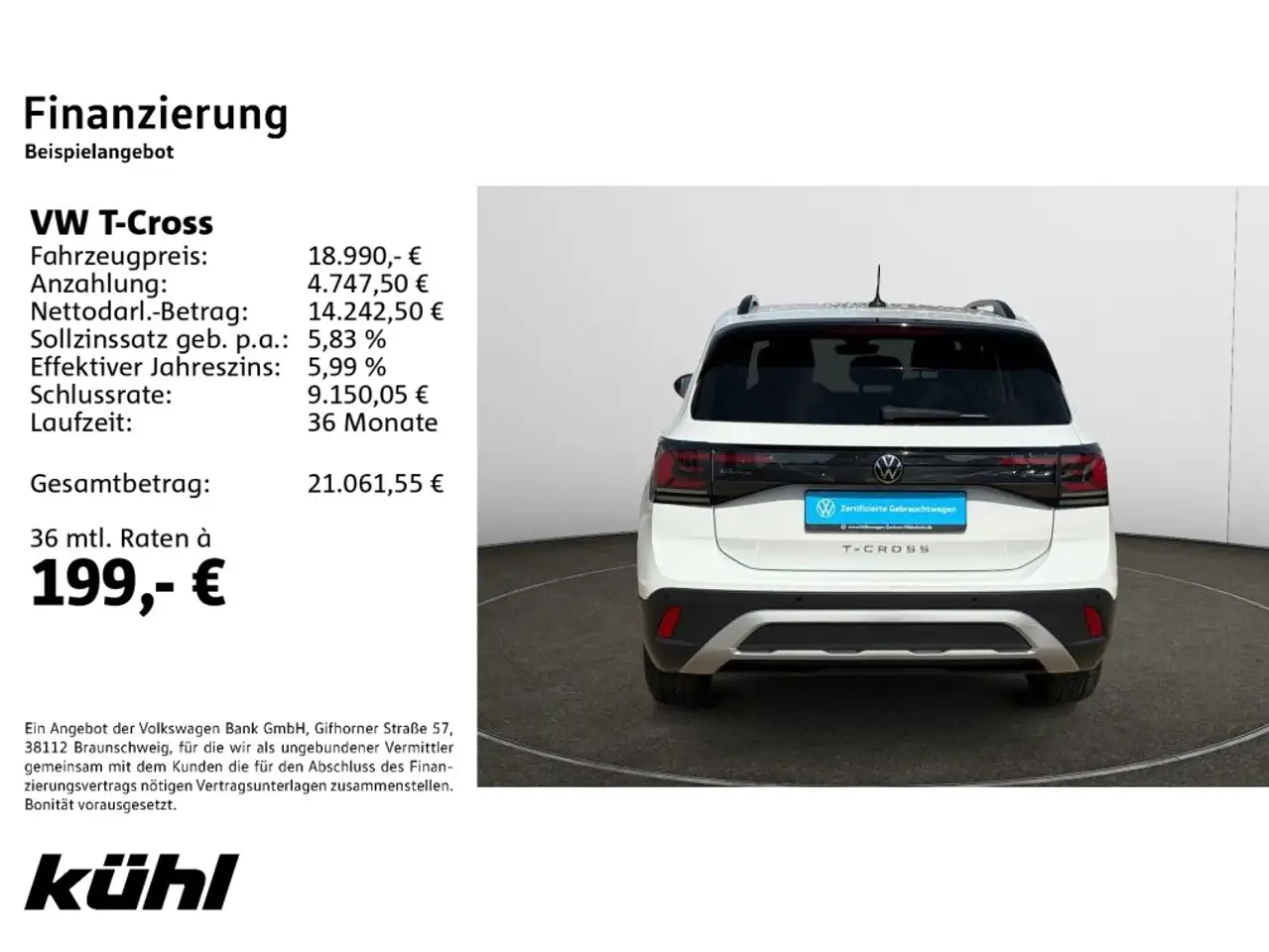 Volkswagen T-Cross 1.0 TSI Life AHK,SHZ.,LM16 — Galería del vehículo 2