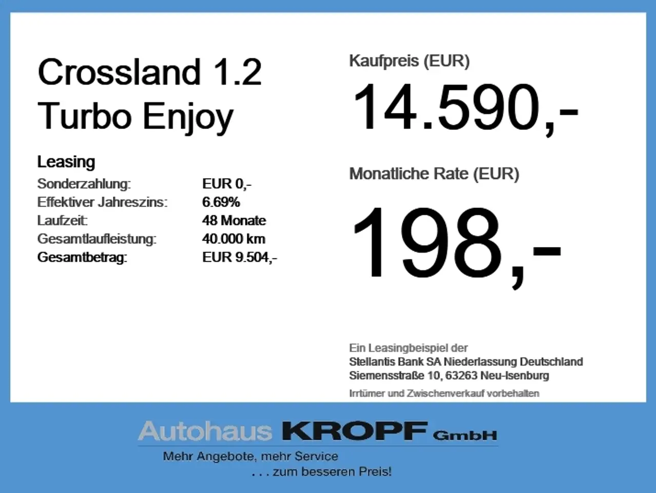 Opel Crossland 1.2 Turbo Enjoy LED+SHZ+Fernlichtass. — Vehicle gallery 6
