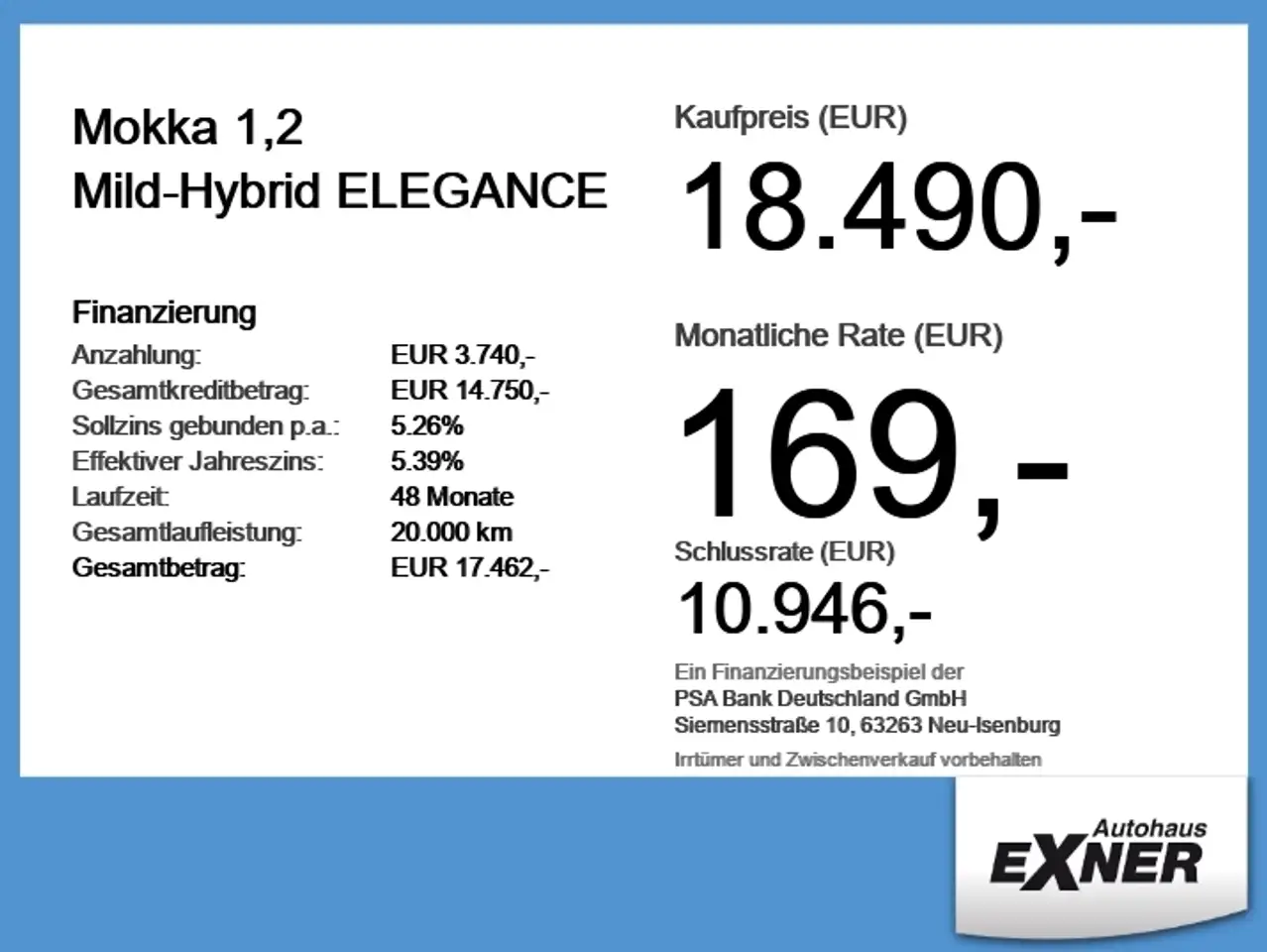 Opel Mokka 1,2 Mild-Hybrid ELEGANCE SHZ+PDC+LM+KlimaA — معرض صور السيارة 6