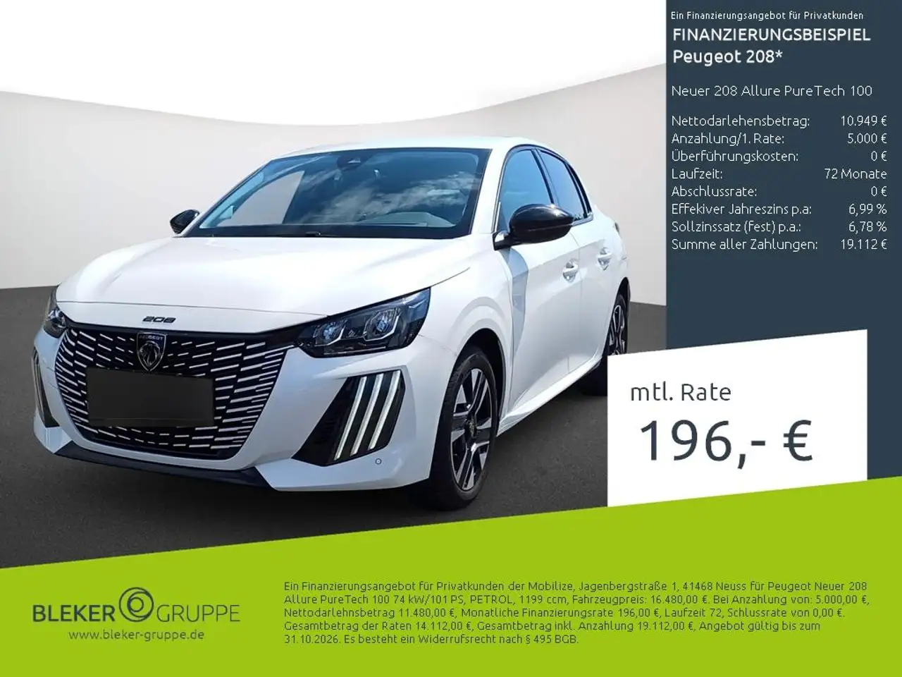 Peugeot 208 Neuer 208 Allure PureTech 100 — Stuhr