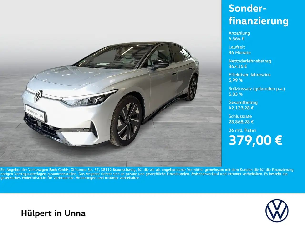 Volkswagen ID.7 PRO WÄRMEPUMPE HARMAN KARDON AHK 360CAM ACC — Unna