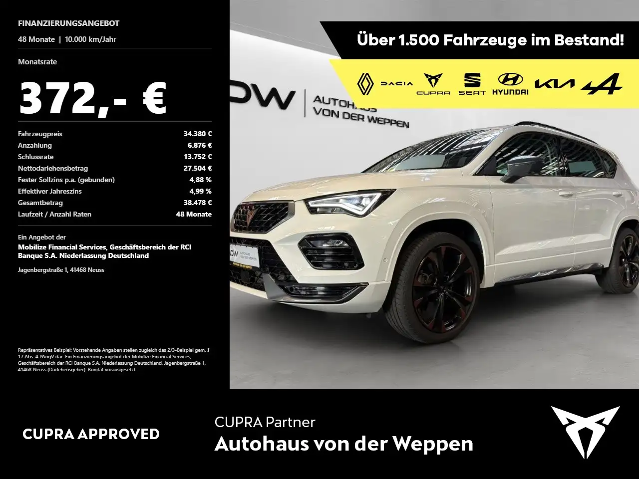 CUPRA Ateca 4Drive 2.0 TSI AHK, el . Sitz, Travel Ass. Klima — Heilbronn
