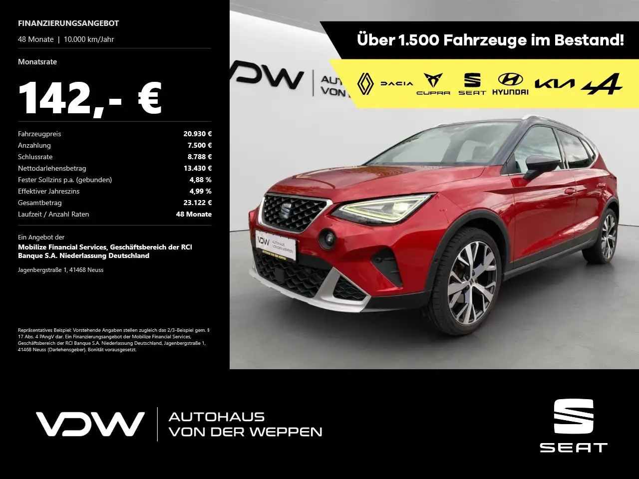 SEAT Arona Xperience TSI Navi ACC Kamera FahrAsXL SHZ — Friesenheim/Oberschopfheim