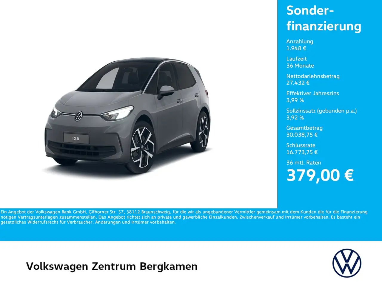 Volkswagen ID.3 Pro MOVE WÄRMEPUMPE CAM ACC LM19 NAVI — Bergkamen