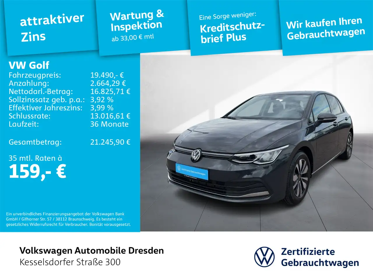 Volkswagen Golf VIII 1.0 TSI Move DAB PDC LED Sitzhzg. — Galería del vehículo 2