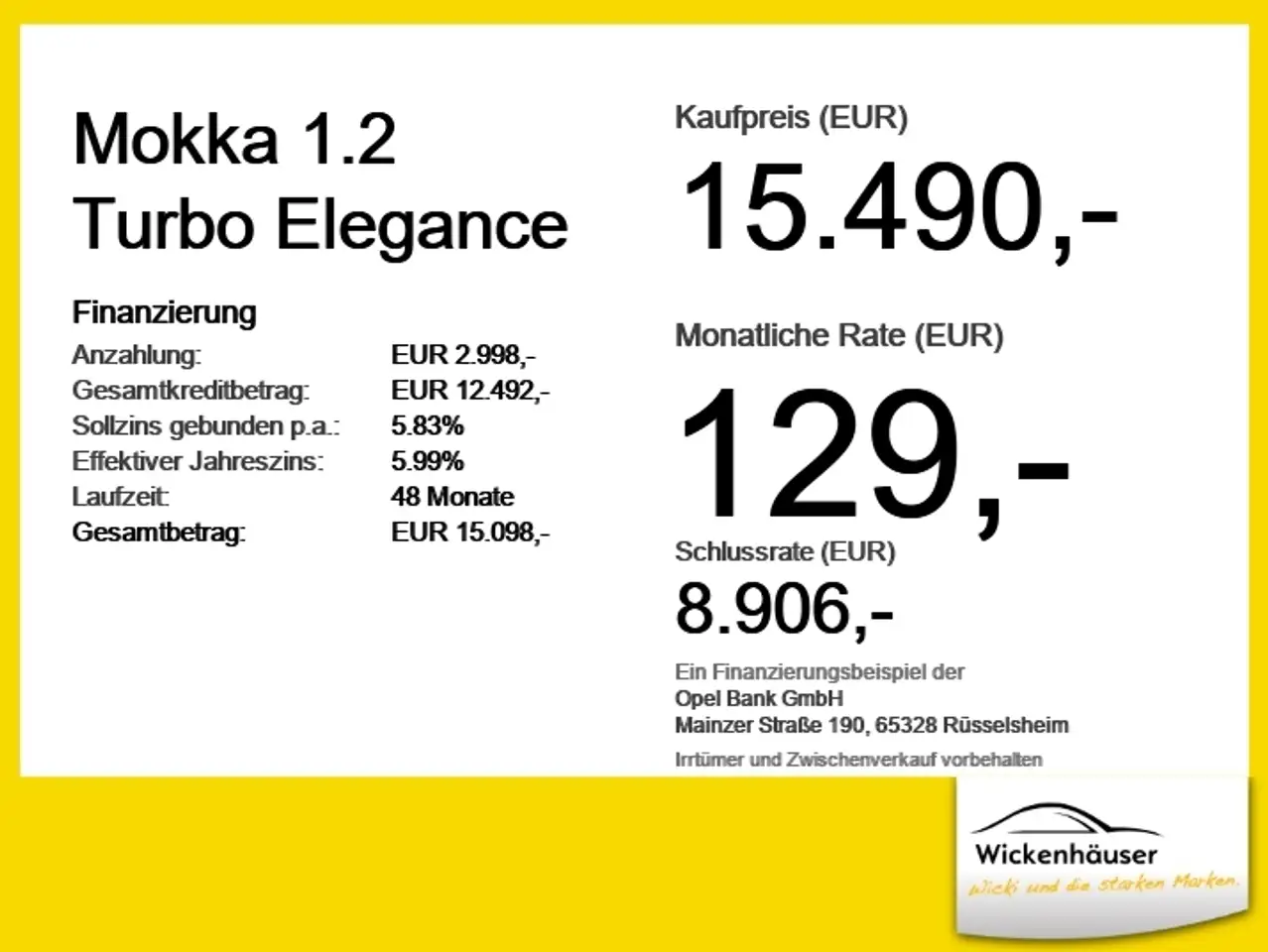 Opel Mokka 1.2 Turbo Elegance LED+WinterPaket+Kamera — معرض صور السيارة 6