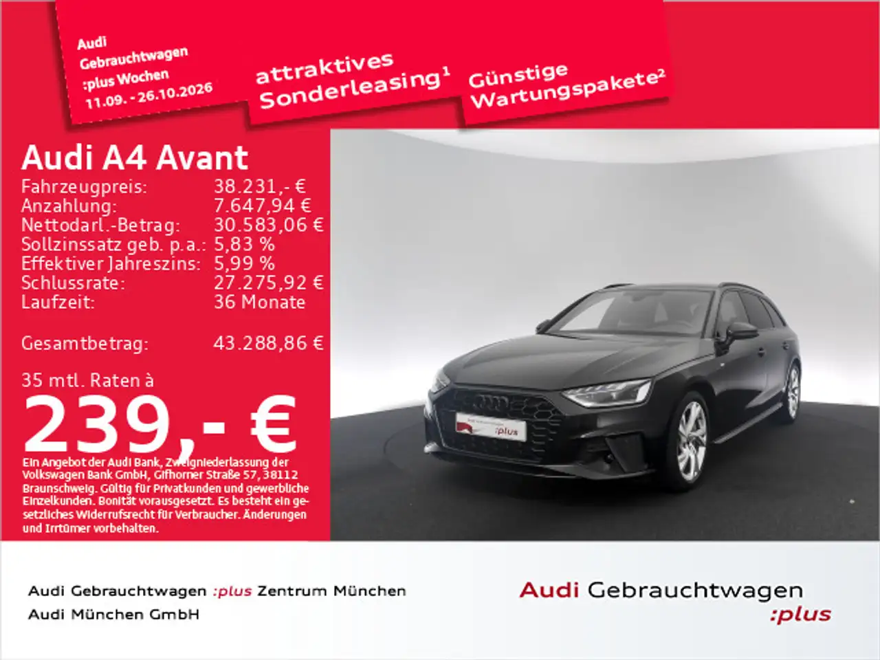 Audi A4 40 TFSI S tronic 2x S line AHK/Navi+ — Eching