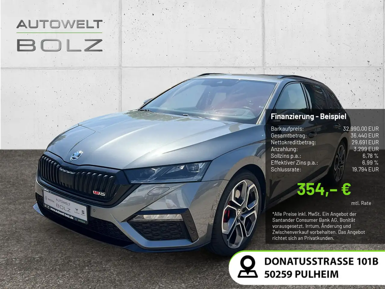 Skoda Octavia Combi 2.0 TSI RS HUD LED NAVI PANO — Pulheim