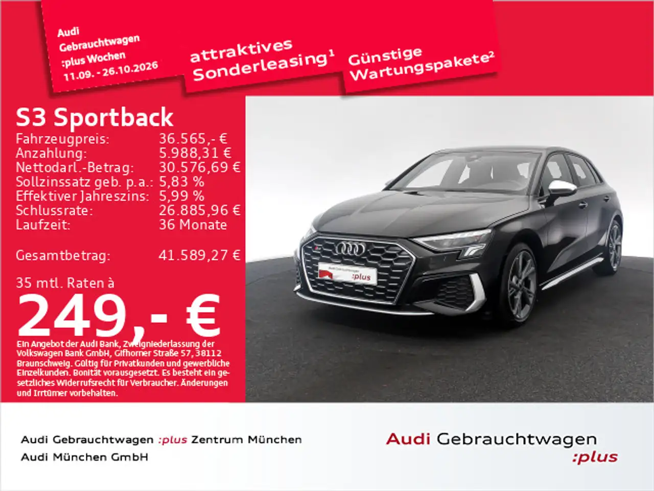 Audi S3 TFSI S tronic Navi+/Virtual — Eching