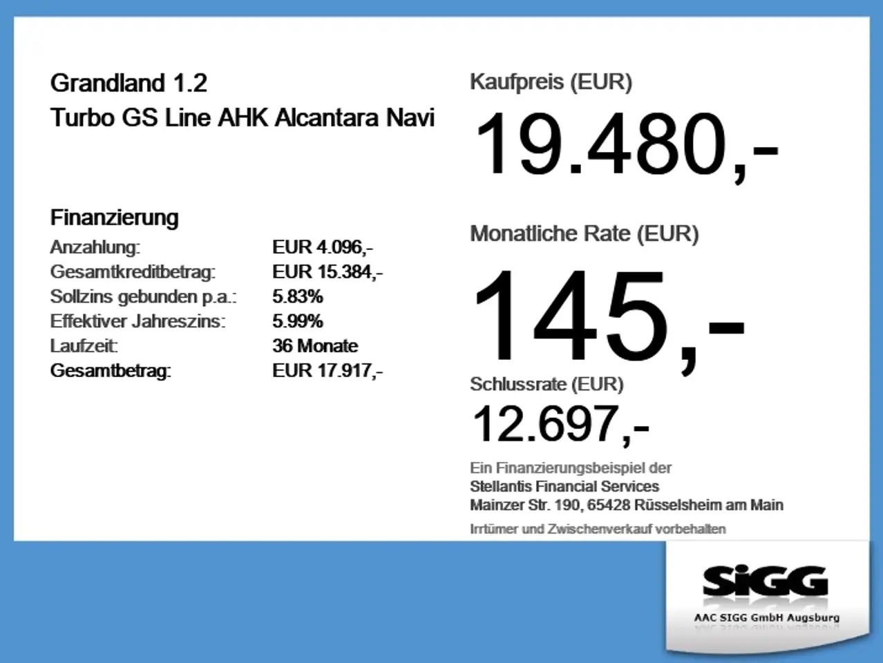 Opel Grandland 1.2 Turbo GS Line AHK Alcantara Navi — معرض صور السيارة 6